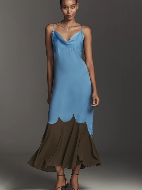 Anthropologie Dresses & Skirts - Anthropologie LyreBird Cowl-Neck Midi Slip Dress